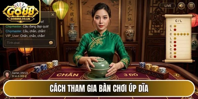 Cách tham gia bàn chơi úp dĩa