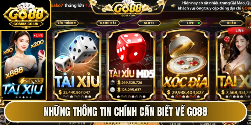 Những thông tin chính cần biết về Go88